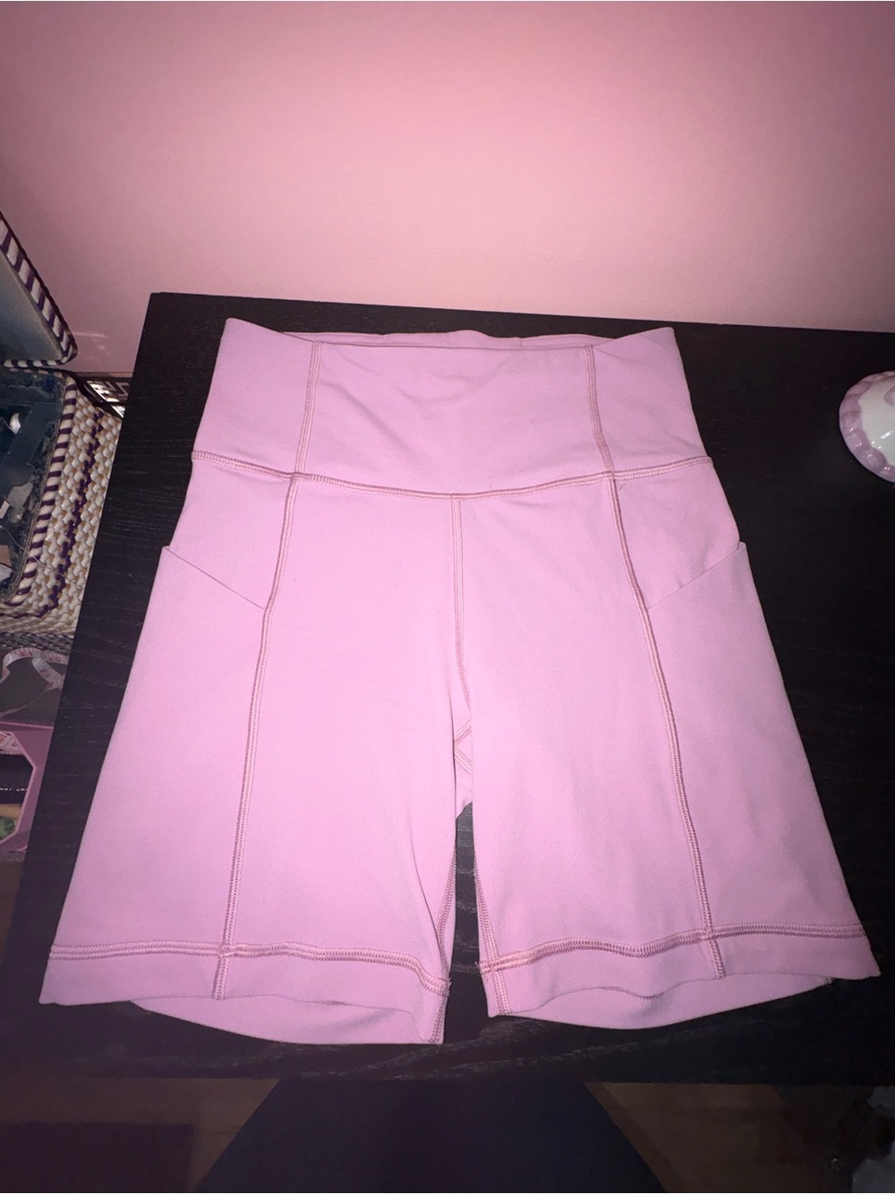 TNA Women's High-Waist Pink Active Shorts